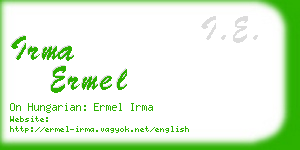 irma ermel business card